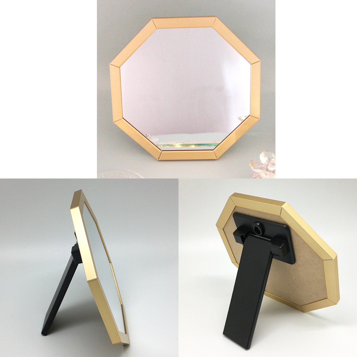 パラデック スタンド＆ウォールミラー 八角形ミラー SSサイズ 15×15cm