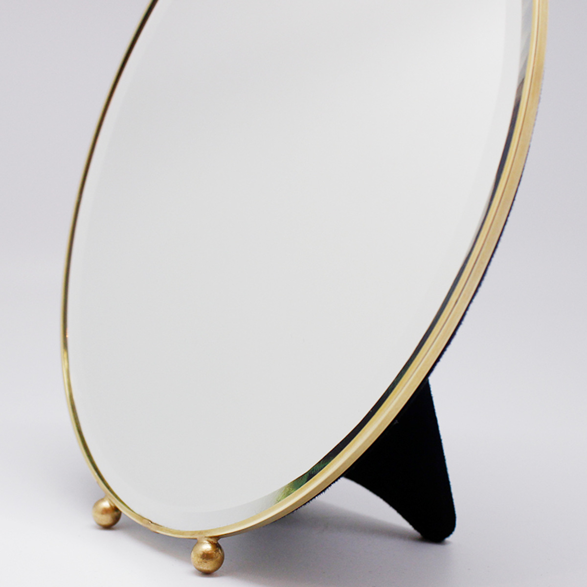 パラデック スタンド＆ウォールミラー オーバル 16.5×20cm 真鍮