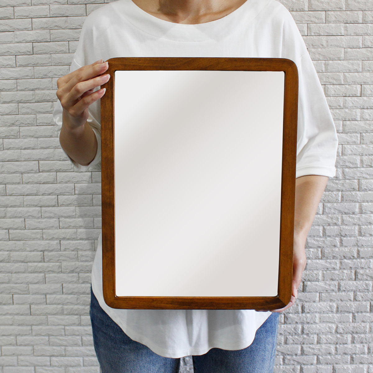 パラデック ウォールミラー 木製フレーム 30cm×40cm アコウスティック