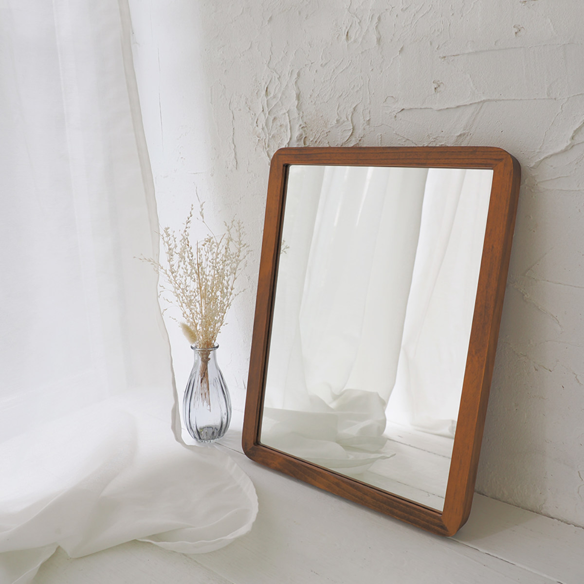 パラデック ウォールミラー 木製フレーム 30cm×40cm アコウスティック