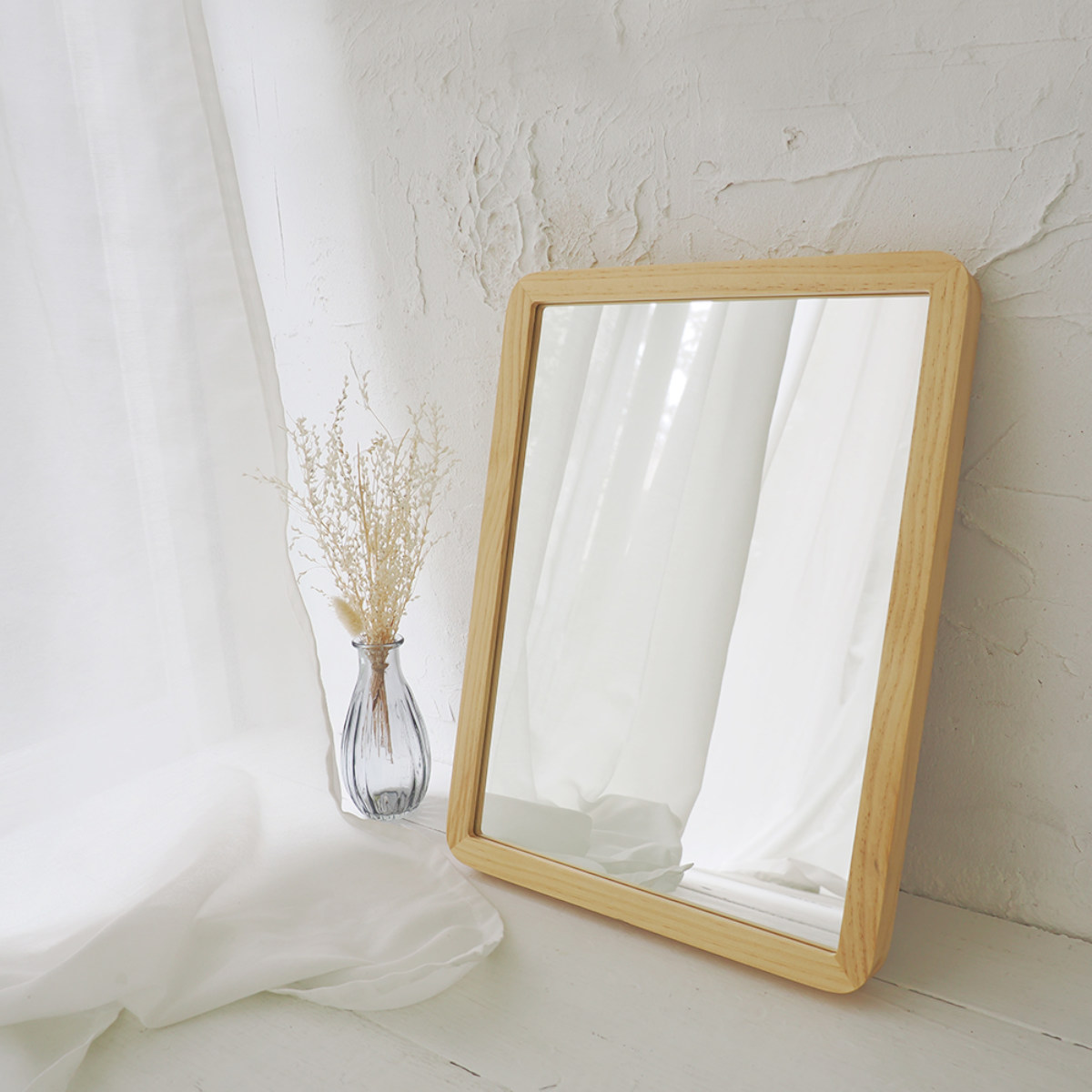 パラデック ウォールミラー 木製フレーム 30cm×40cm アコウスティック