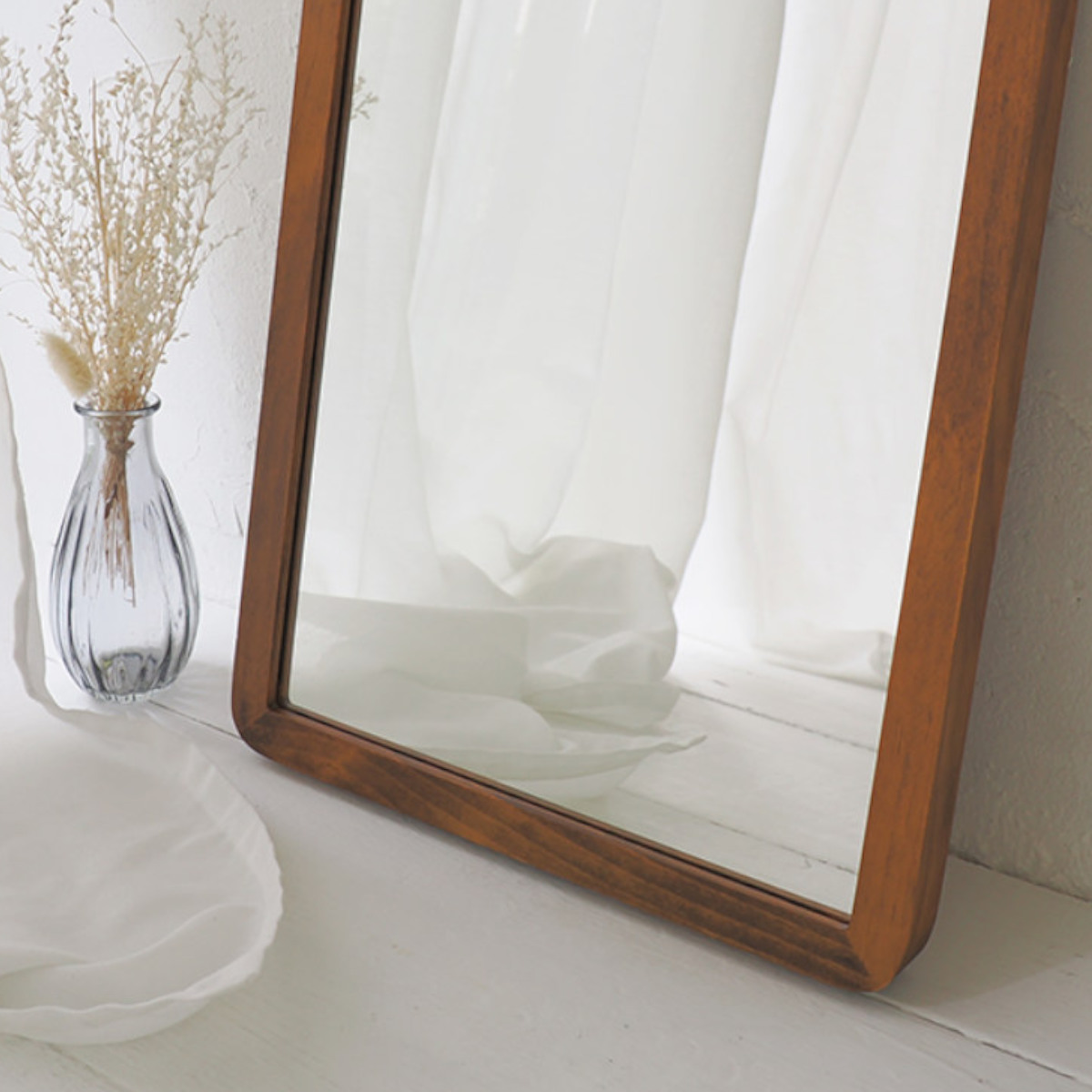 パラデック ウォールミラー 木製フレーム 30cm×40cm アコウスティック