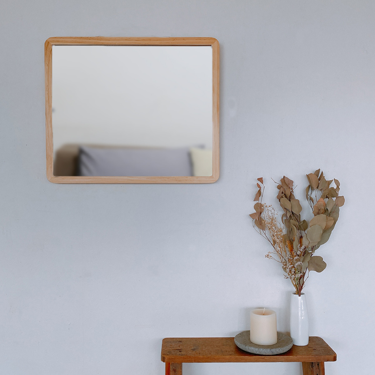 パラデック ウォールミラー 木製フレーム 40cm×48cm アコウスティック