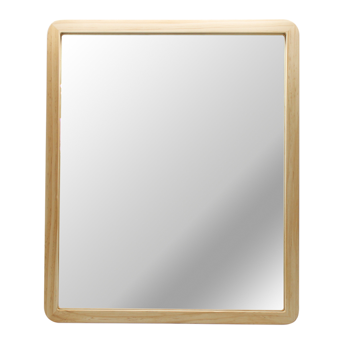 起立木工◾️オーク材 木製フレーム コフィン型 壁掛けミラー ウォールミラー 鏡 パラデック ウォールミラー 木製フレーム 40cm×48cm アコウスティック