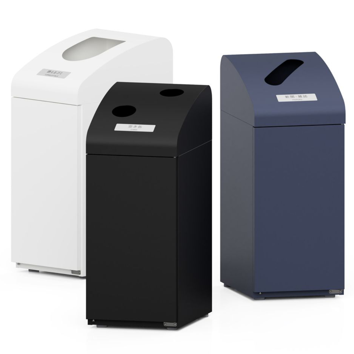 ミヅシマ工業 屋内用ゴミ箱 48L 業務用ダストボックス ブラック色