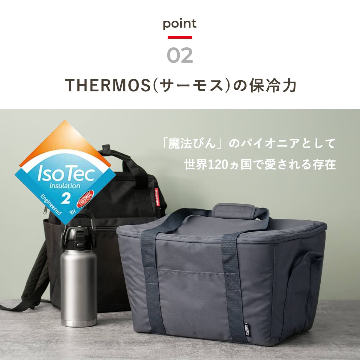 THERMOS（サーモス） エコバッグ 25L 保冷買い物カゴ用バッグ
