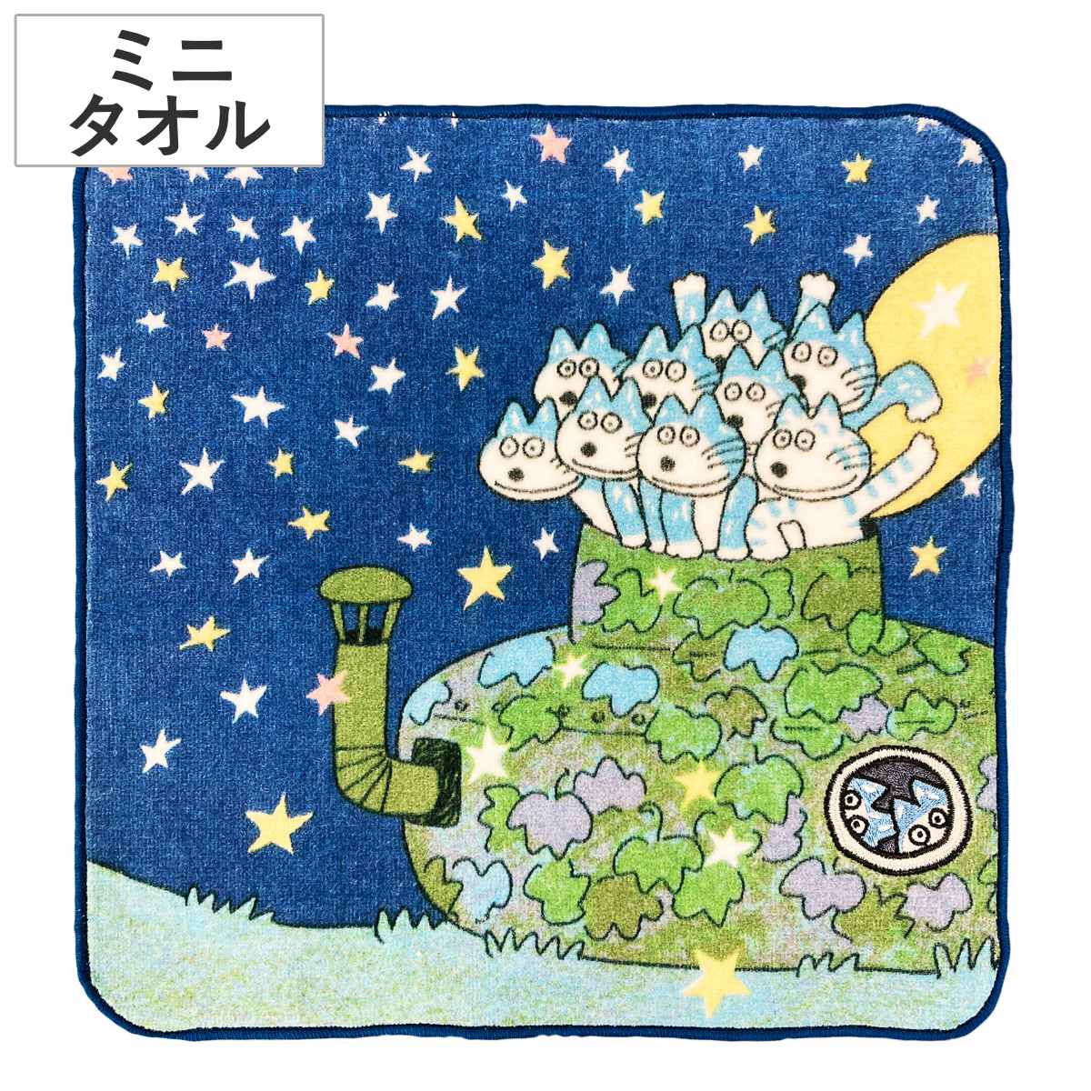 ミニタオル 25×25cm 11ぴきのねこ 11ぴきのねことへんなねこ （ タオル