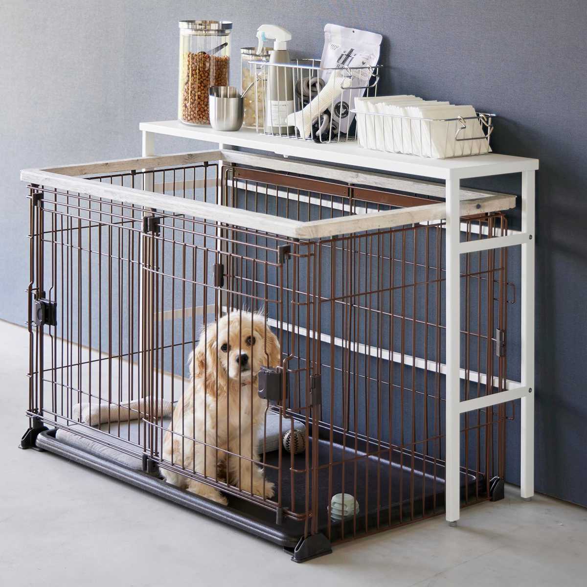 山崎実業 nooks 伸縮ペットケージ上ラック ヌークス （ 4903208040860