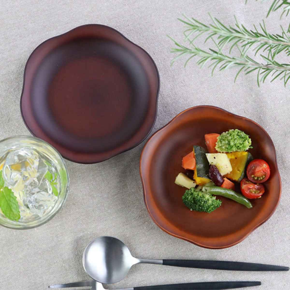 プレート 15cm SEE 花プレート プラスチック 同色5枚セット （ 食洗機