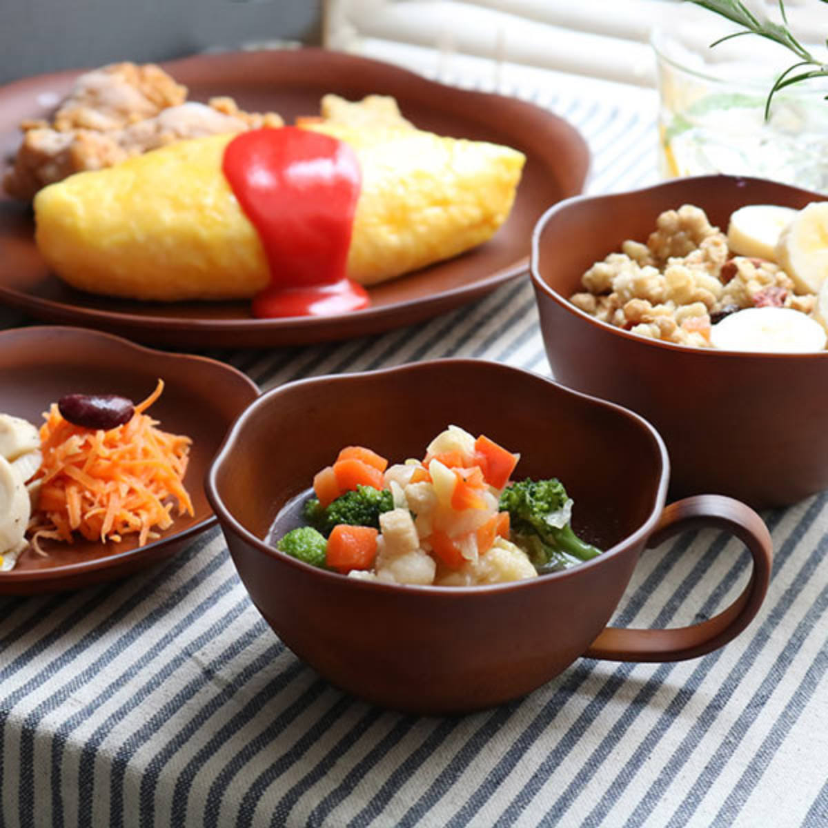 プレート 27cm SEE 花プレート プラスチック 同色5枚セット （ 食洗機
