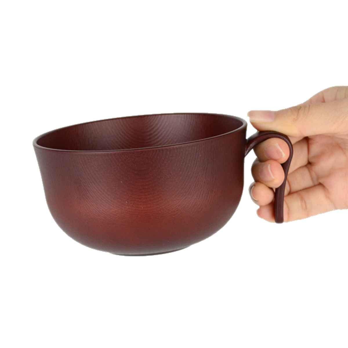 汁椀 510ml 持ち手付き Woody プラスチック （ 食洗機対応 電子レンジ