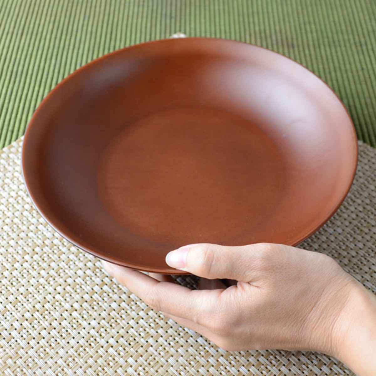 プレート 23cm 深皿 Woody プラスチック （ 食洗機対応 電子レンジ対応