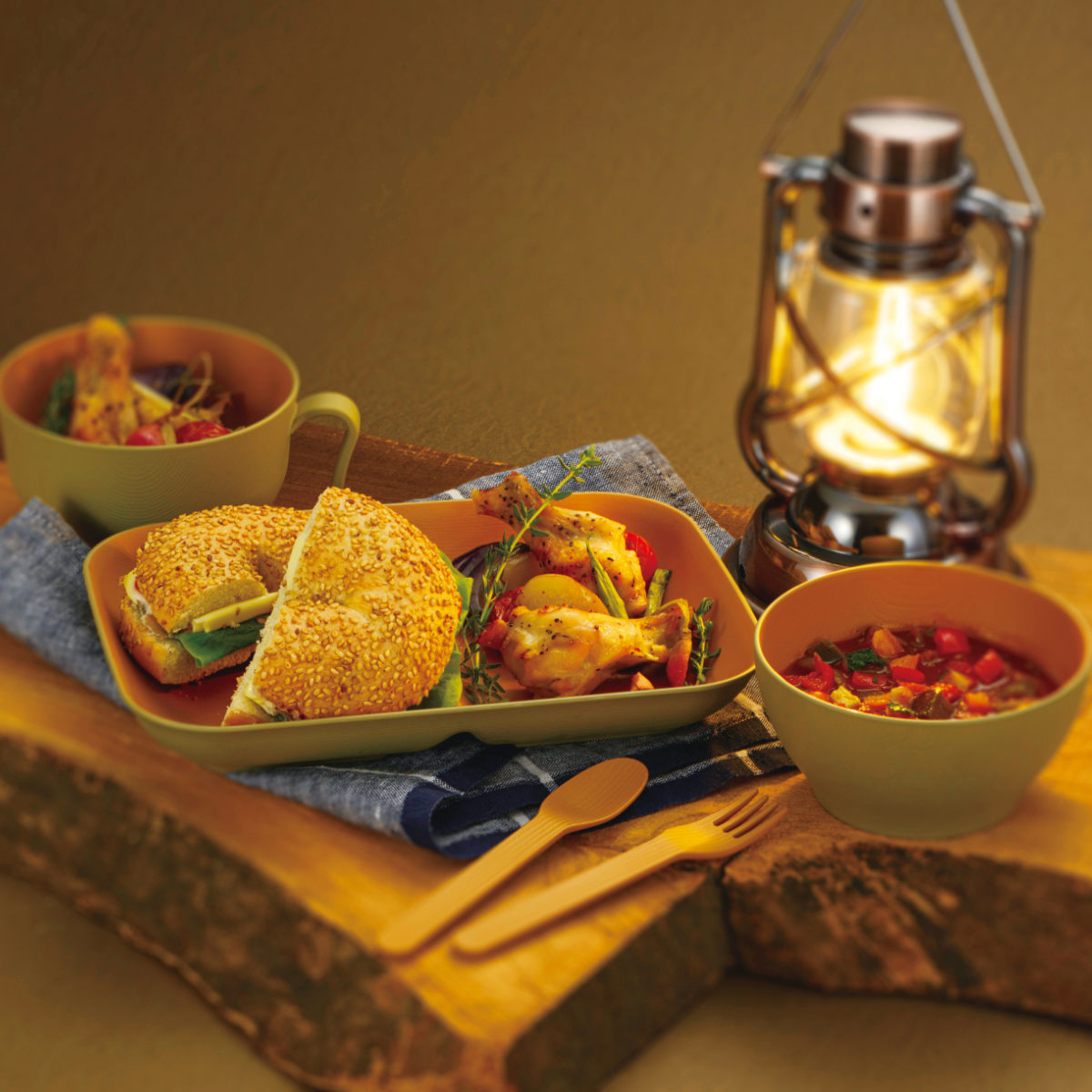 宮本産業 カトラリーセット 14cm YAMAWARAU 5個セット （ 食洗機対応