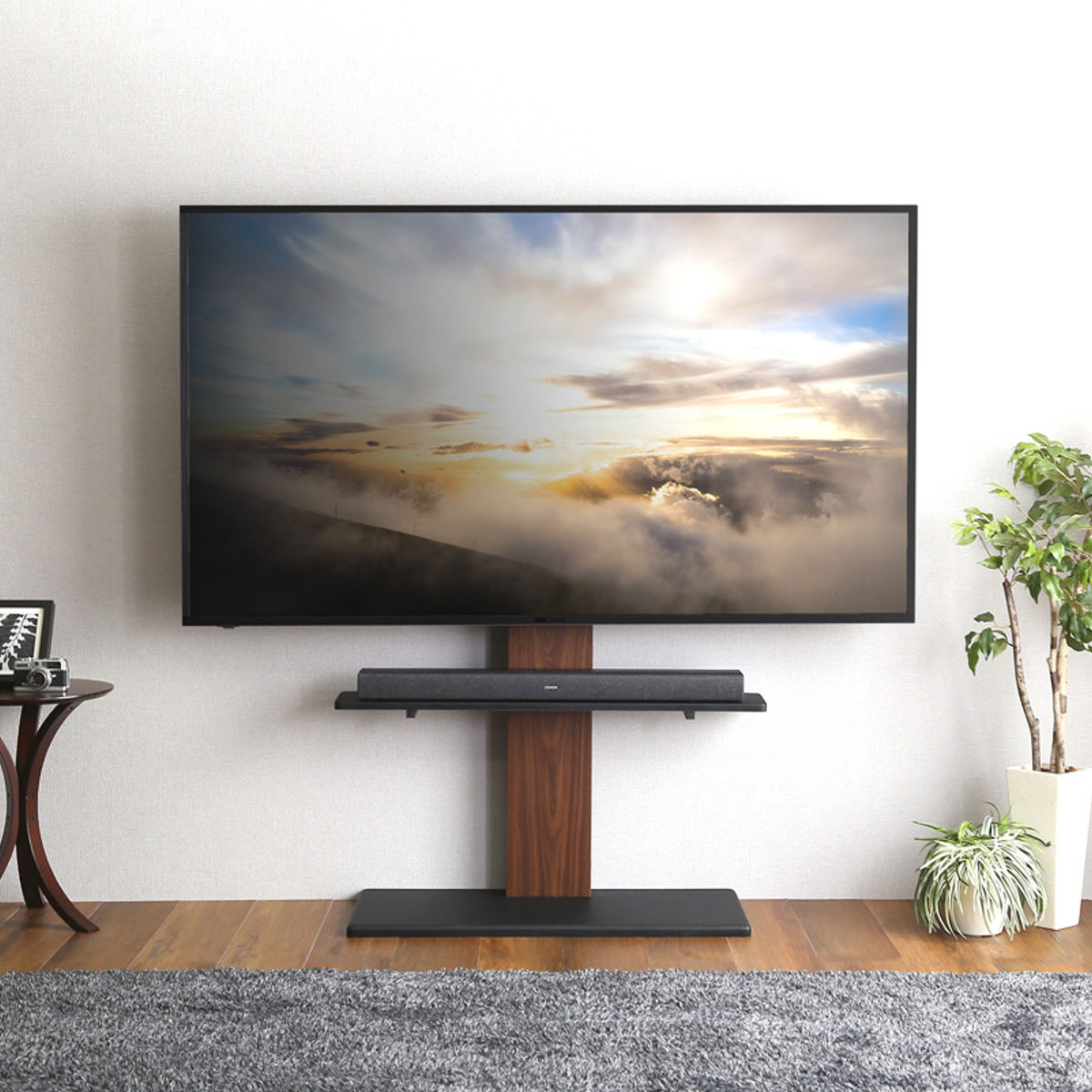 【テレビセット】TV、テレビ台、サウンドバー、Amazon スティック付 ホームテイスト（HOME taste） TVスタンド サウンドバー棚板セット 32