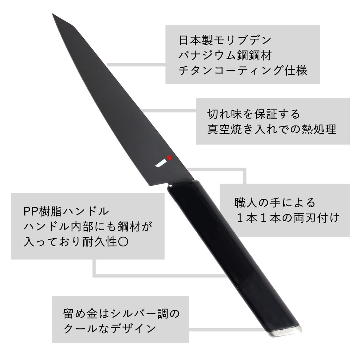 ペティナイフ 13cm NiNJA cool kitchen ware 日本製 （ 13センチ