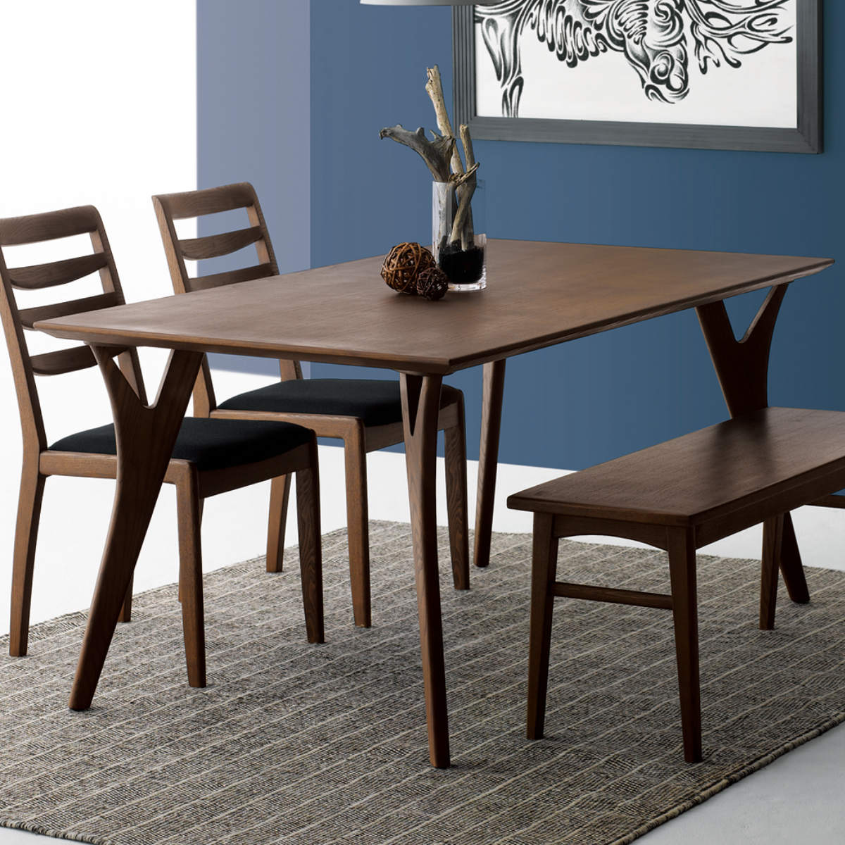 ジ*ん様 本日限定お値下げ　アクタス 朝日木工 ボスコ 北欧風天然木ダイニングテ 朝日木材加工 ダイニングテーブル 幅135cm BOSCO （ 開梱設置 ボスコ 4