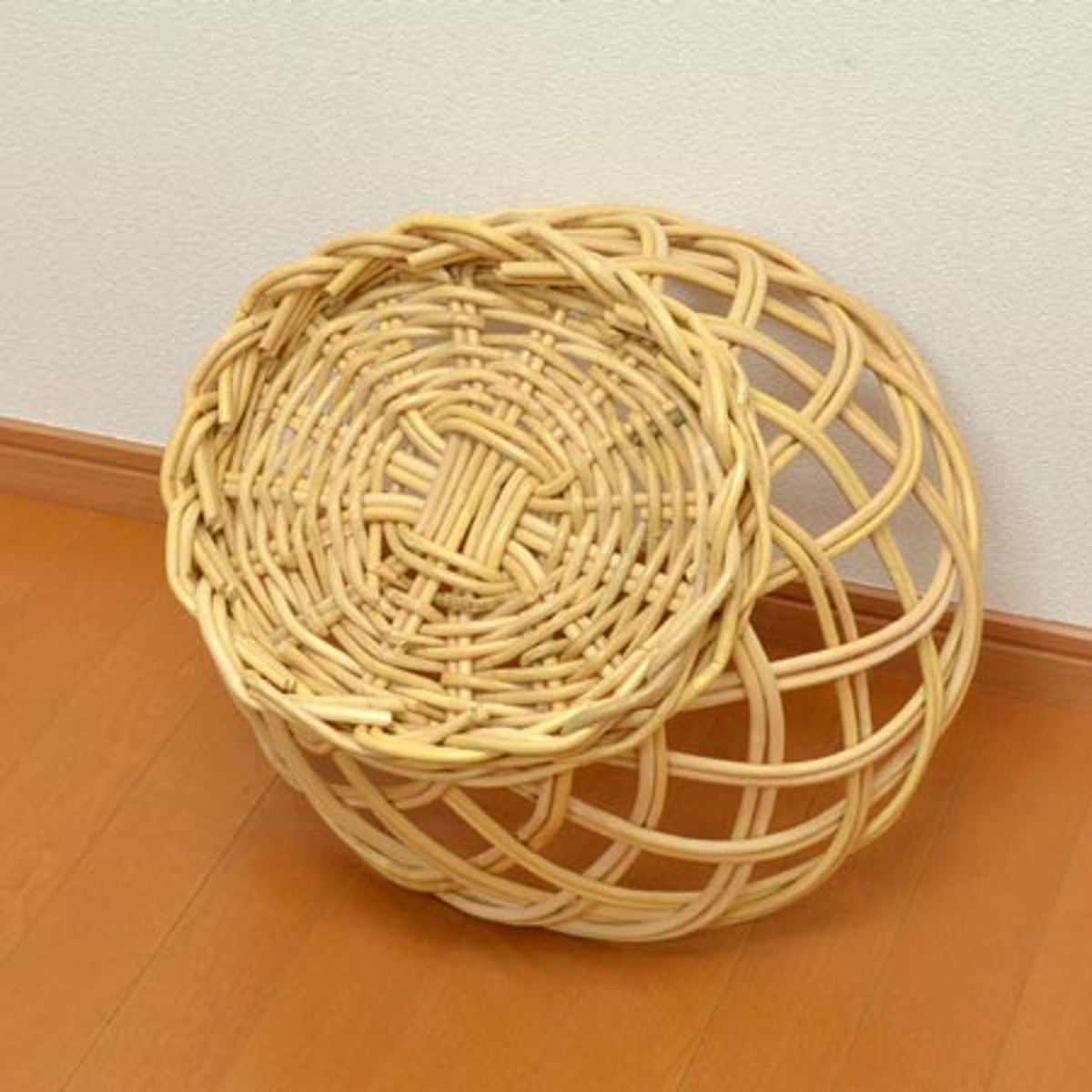 ちどり産業 脱衣カゴ 籐製 丸型 （ ランドリーバスケット アジアン