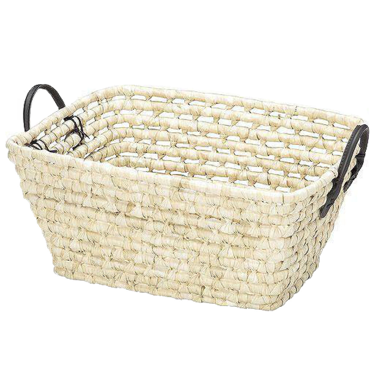 ちどり産業 かご ソフトバスケット メイズ 角型 持ち手付き （ 幅44