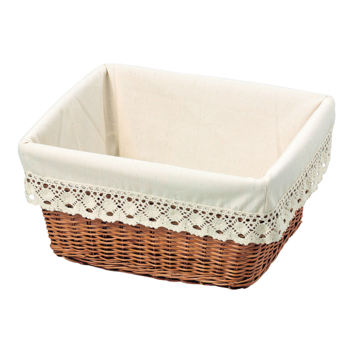 ちどり産業 バスケット 天然素材 レース Sサイズ 3個セット 収納 （ 幅