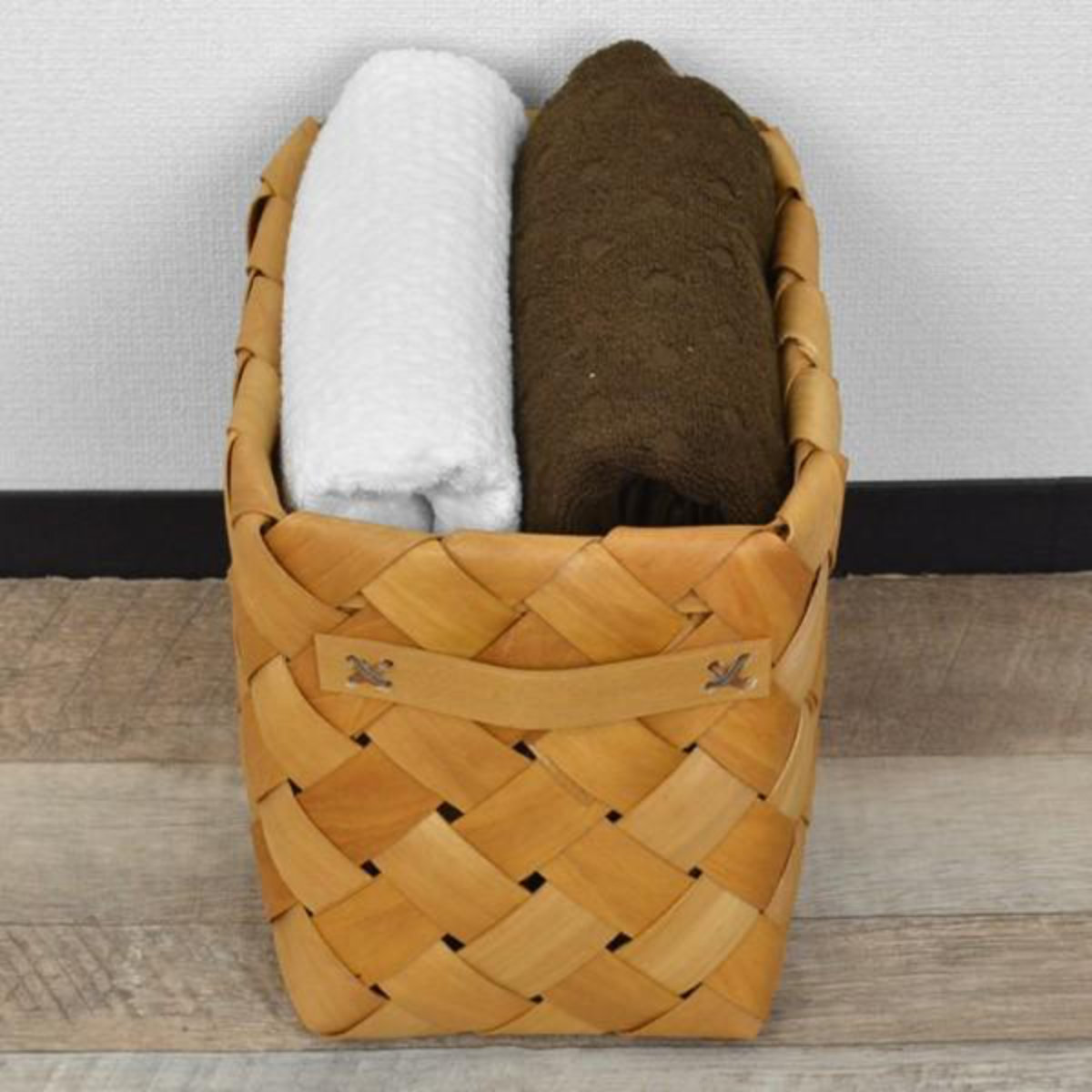 ちどり産業 バスケット カラーボックス対応 深型 ハーフ ウッドチップ