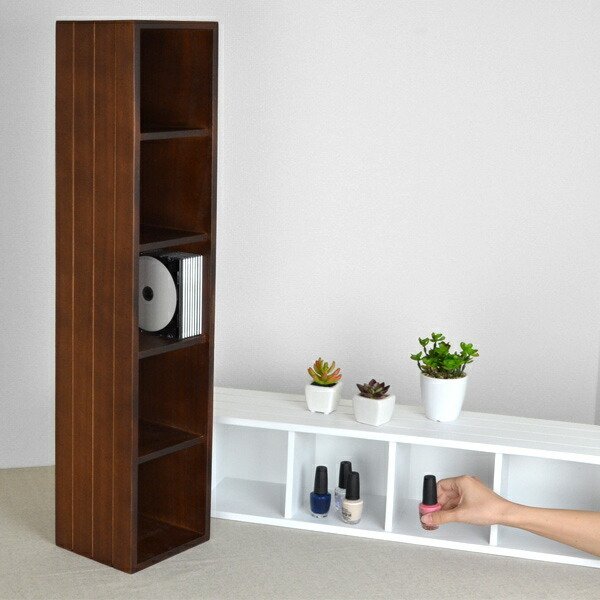 アンティークCDラック　3段　木製ラック m00810-top.jpg