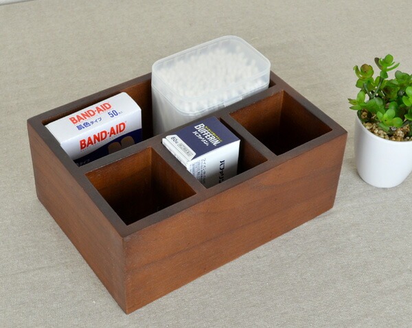 ちどり産業 小物収納 チェリーウッド デスクトップ ペン立て （ 収納