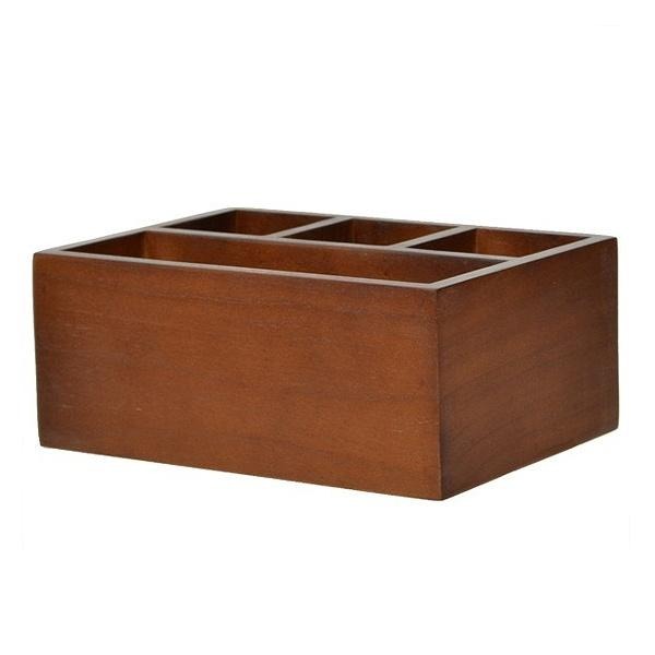 ちどり産業 小物収納 チェリーウッド デスクトップ ペン立て （ 収納