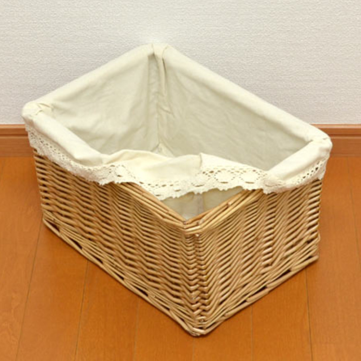ちどり産業 かご カラーボックス 収納バスケット レース生地 インナー