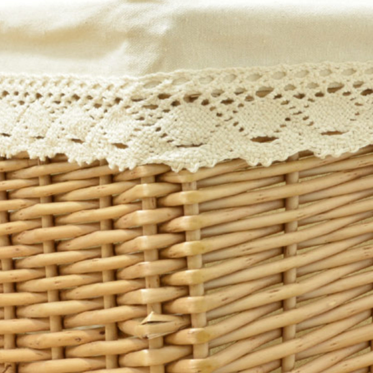 ちどり産業 かご カラーボックス 収納バスケット レース生地 インナー