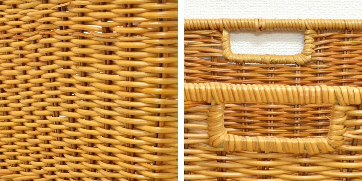 ちどり産業 収納バスケット 天然素材 Lサイズ 3個セット （ アジアン