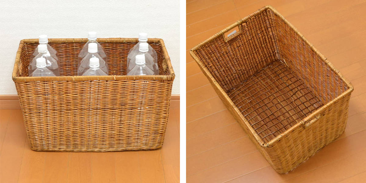 ちどり産業 収納バスケット 天然素材 Lサイズ 3個セット （ アジアン