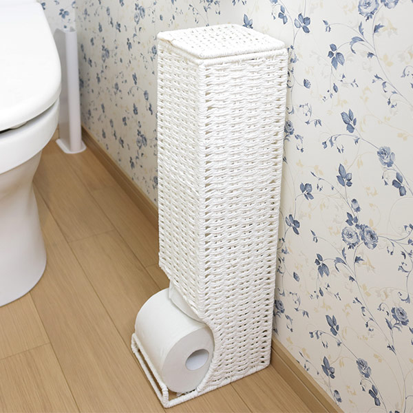 トイレットペーパーストッカー トイレ収納 スリム （ トイレット