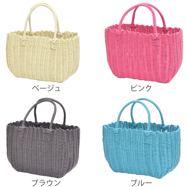 かごバッグ カゴバック ストローバッグ S ビニール （ カゴバッグ かご