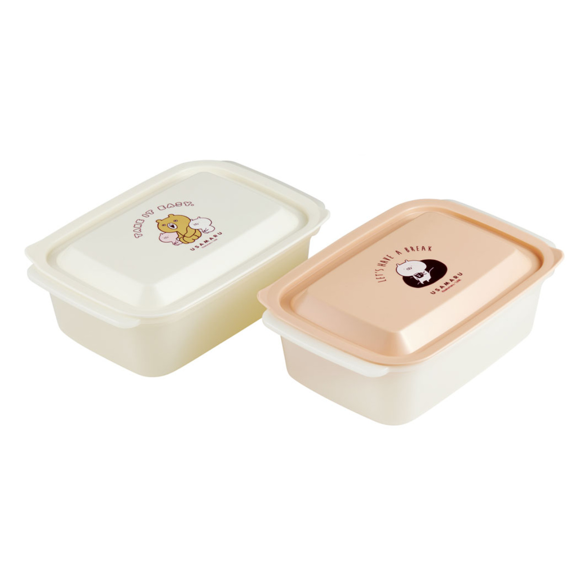 スケーター 保存容器 530ml フタしたまま使える保存容器 うさまる 2個 