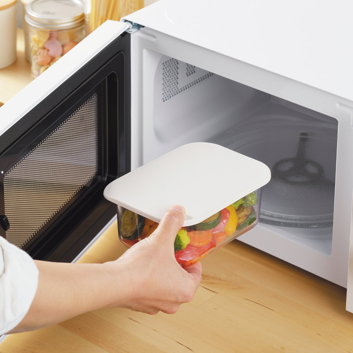 プラスチック容器 100 セット 　(電子レンジ対応) お得！ ヨシカワ 保存容器 830ml レンジコンテナ 小 （ プラスチック 電子