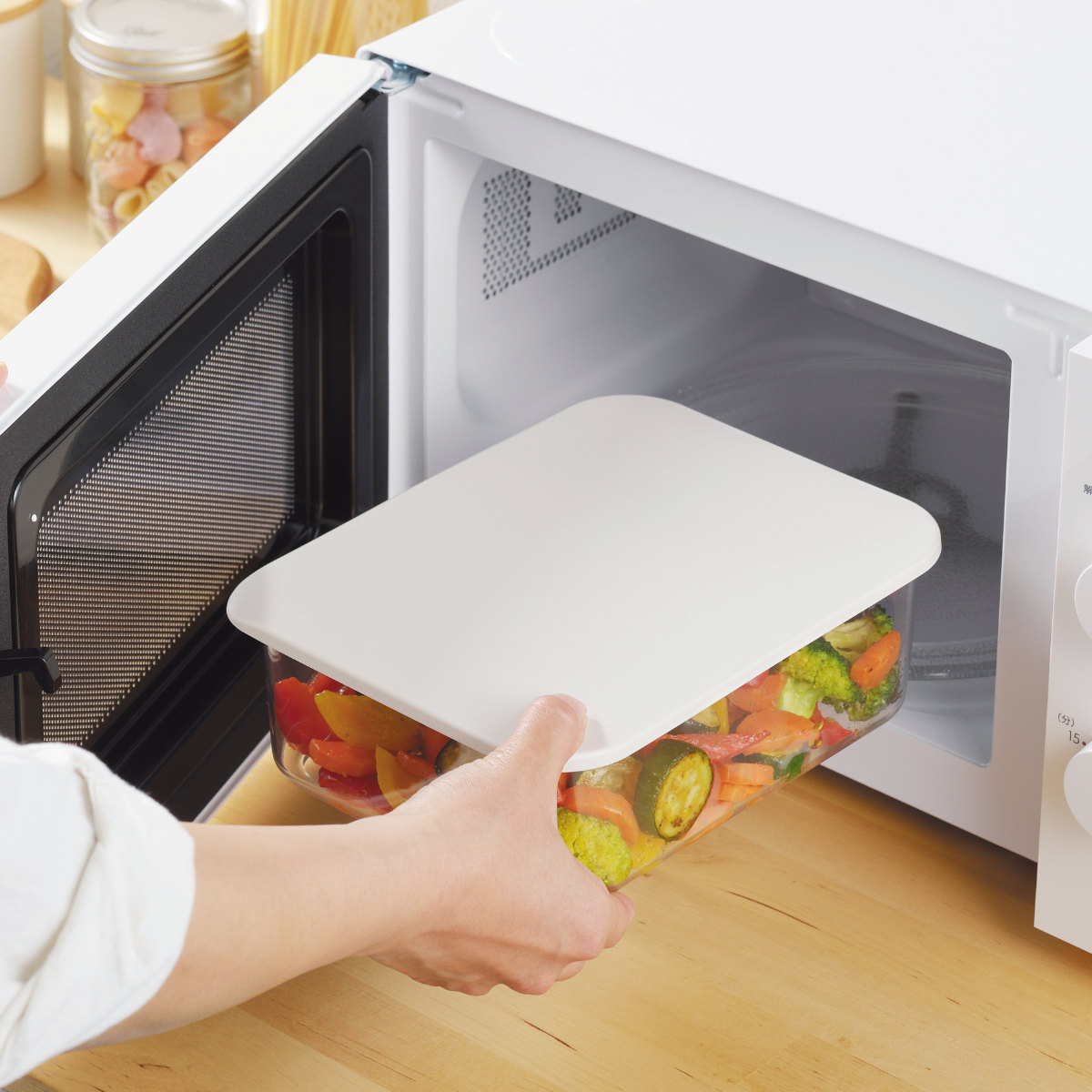 ヨシカワ 保存容器 2.1L レンジコンテナ 大 （ プラスチック 電子