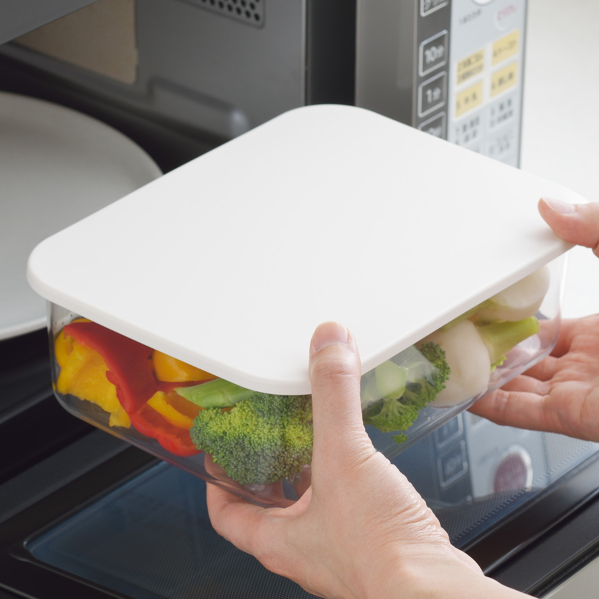 ヨシカワ 保存容器 2.1L レンジコンテナ 大 （ プラスチック 電子