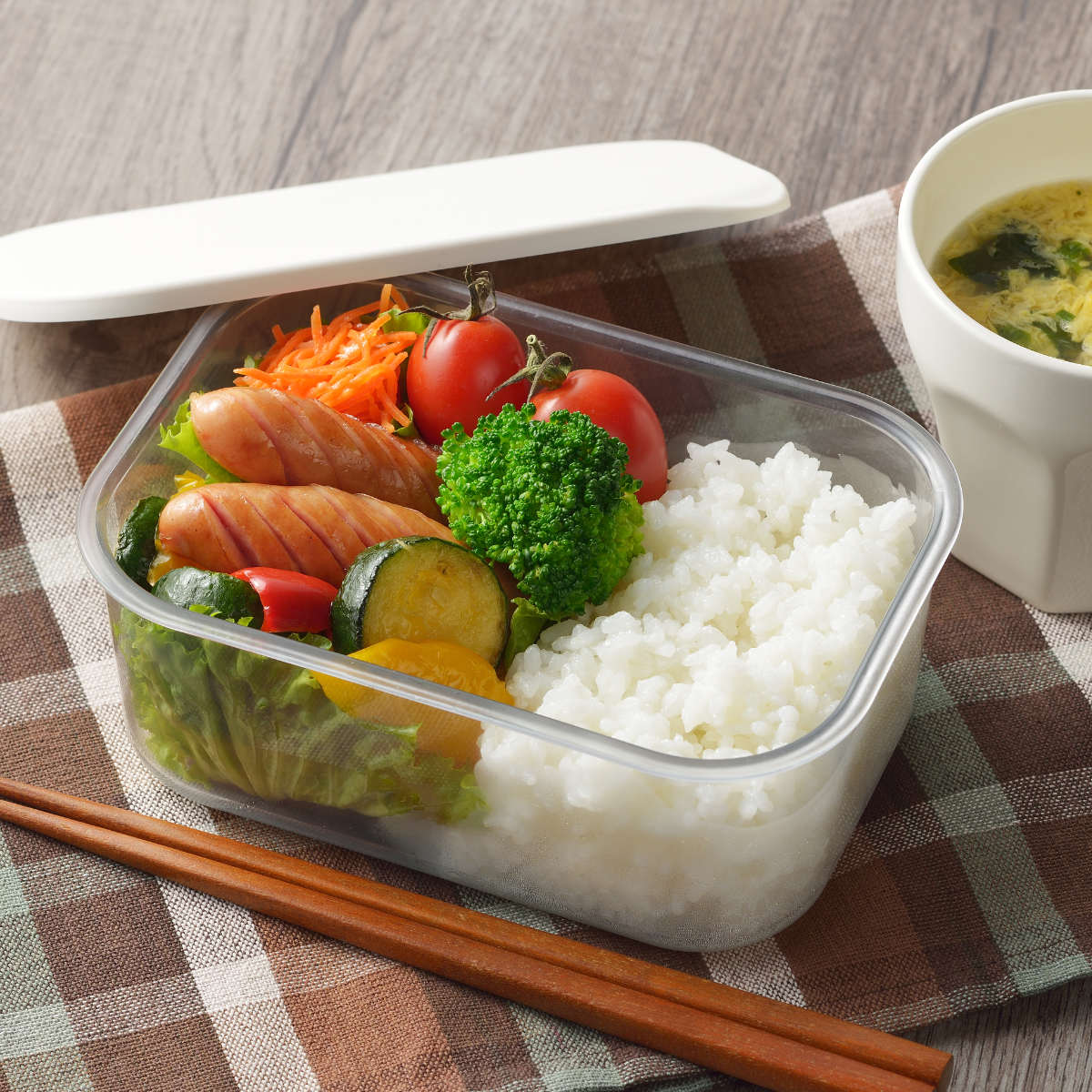 ヨシカワ 保存容器 830ml レンジコンテナ ザル付き 小 （ プラスチック 