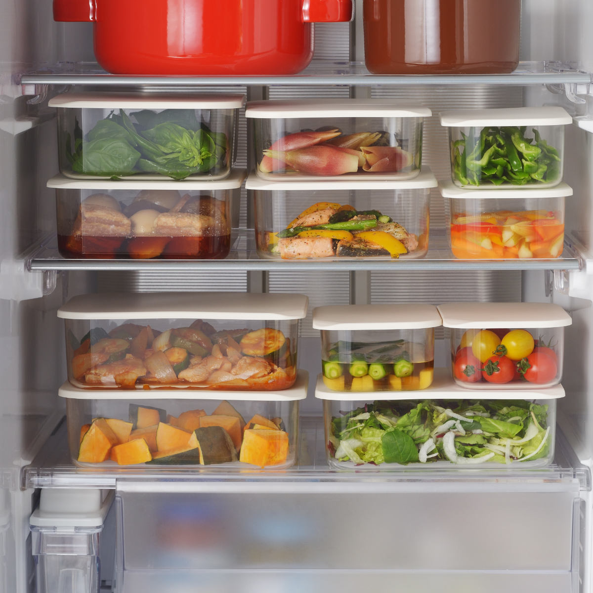 ヨシカワ 保存容器 830ml レンジコンテナ ザル付き 小 （ プラスチック