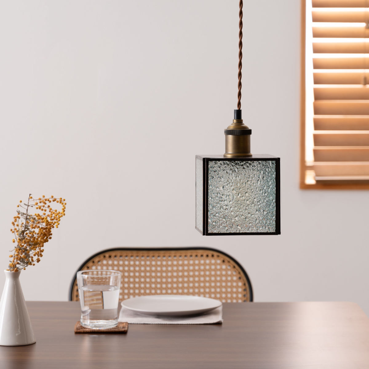 東谷 ペンダントライト ステンドグラスライト 四角 E26 （ ペンダント