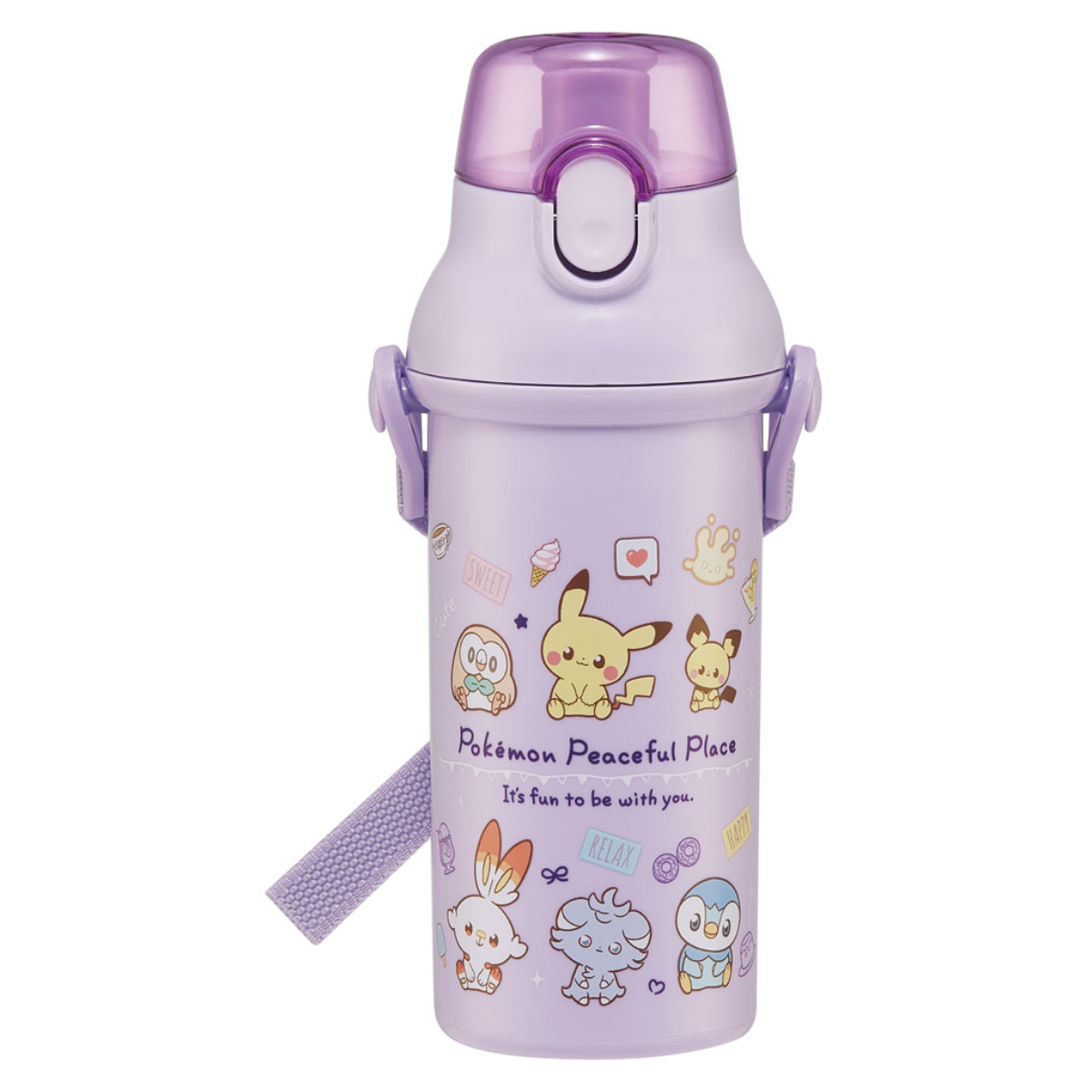 スケーター 水筒 480ml 抗菌直飲プラボトル ポケピース24 （ ポケモン