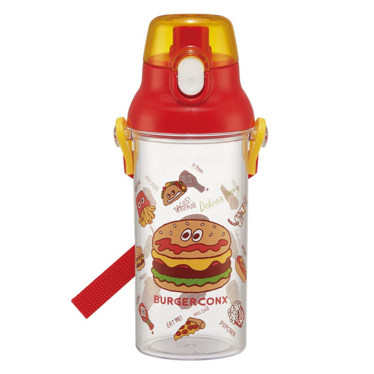 スケーター 水筒 480ml 食洗機対応プラクリアボトル バーガーコンクス