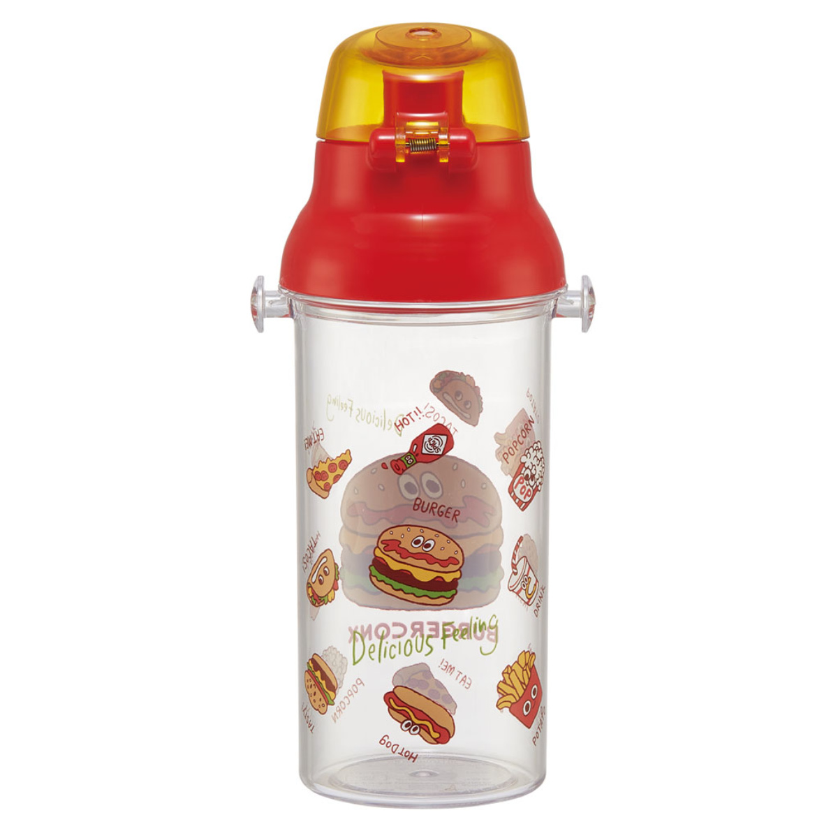 スケーター 水筒 480ml 食洗機対応プラクリアボトル バーガーコンクス