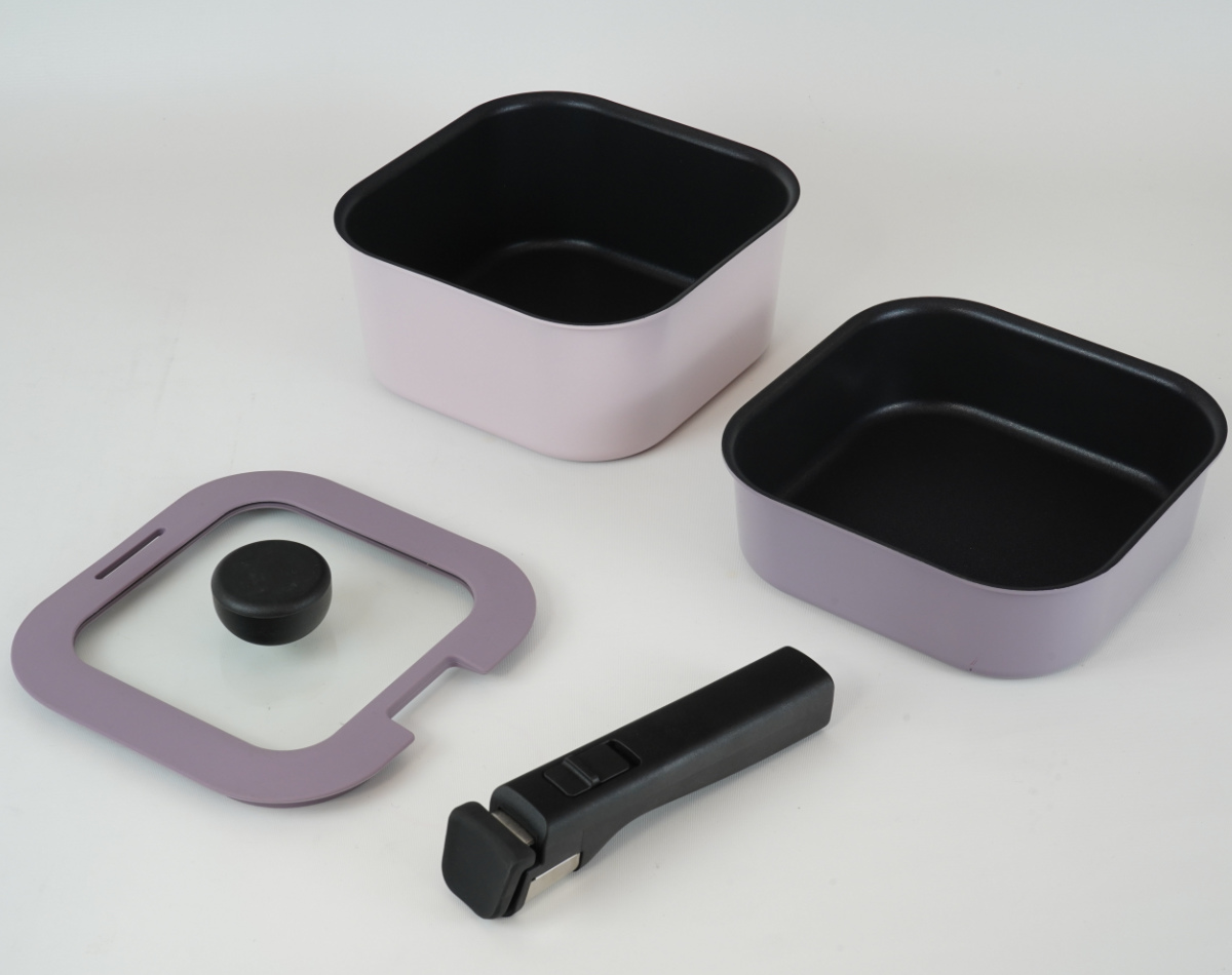 和平フレイズ フライパン・鍋 4点セット 16cm IH対応 角型 着脱