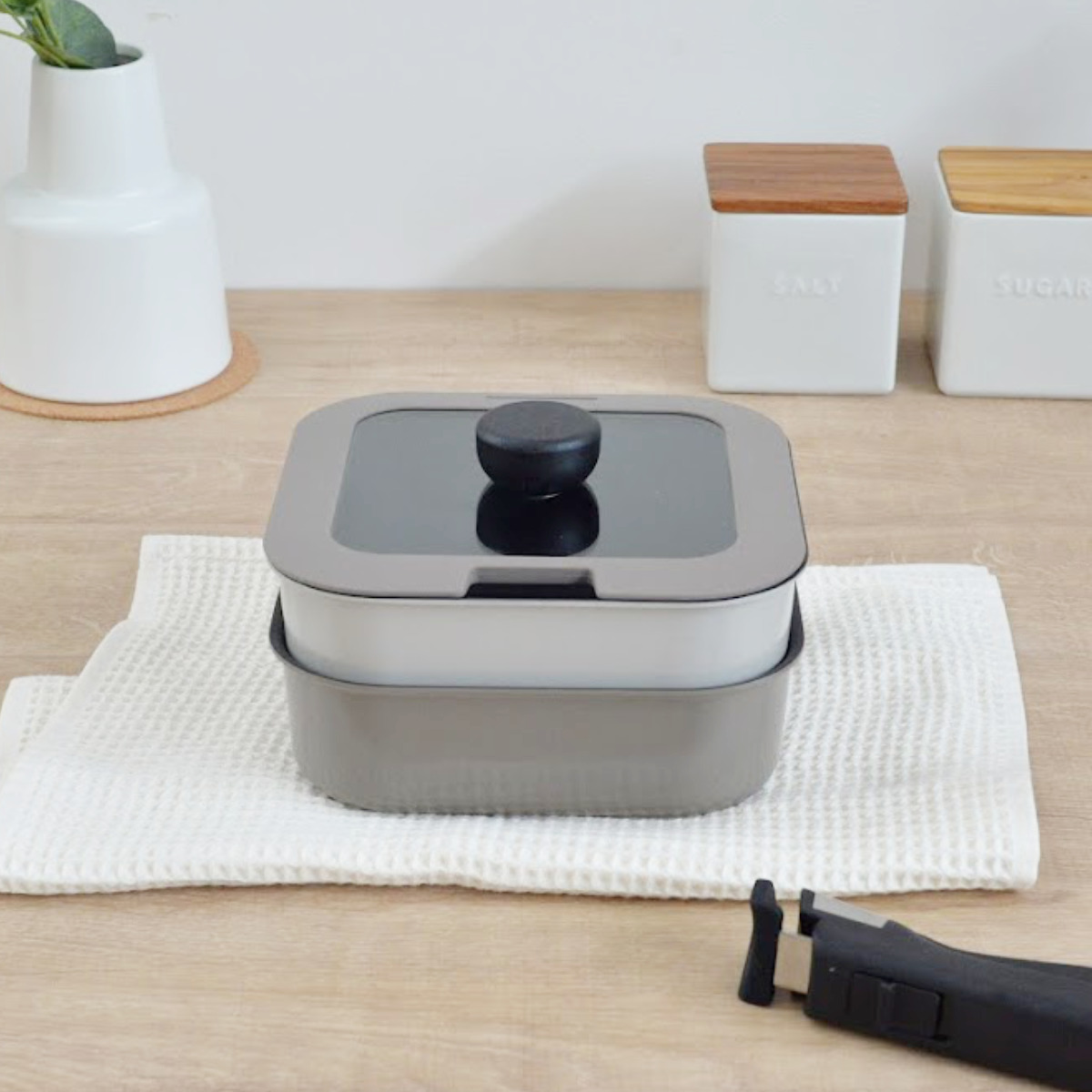 和平フレイズ フライパン・鍋 4点セット 18cm IH対応 角型 着脱