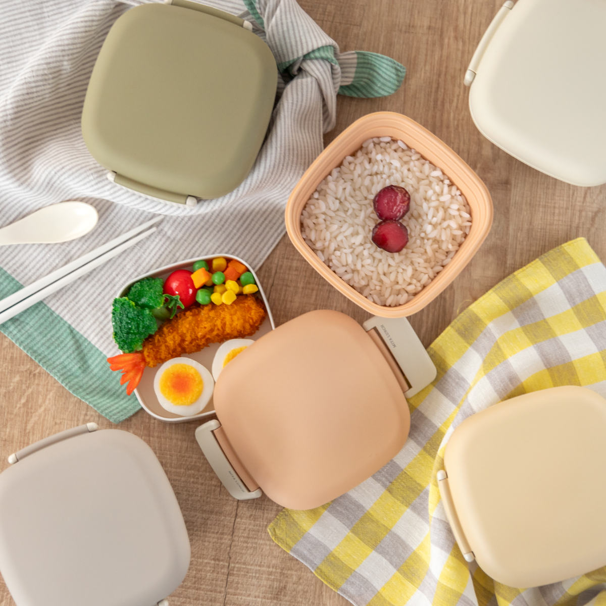 宮本産業 弁当箱 2段 600ml MIYA LUNCH スクウェアランチ くすみカラー