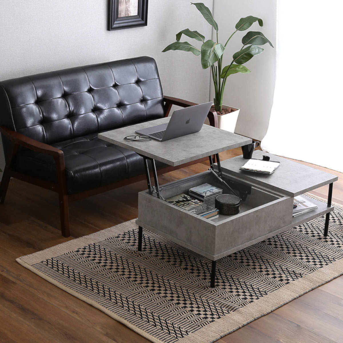 ホームテイスト（HOME taste） リフティングテーブル 幅100cm センター