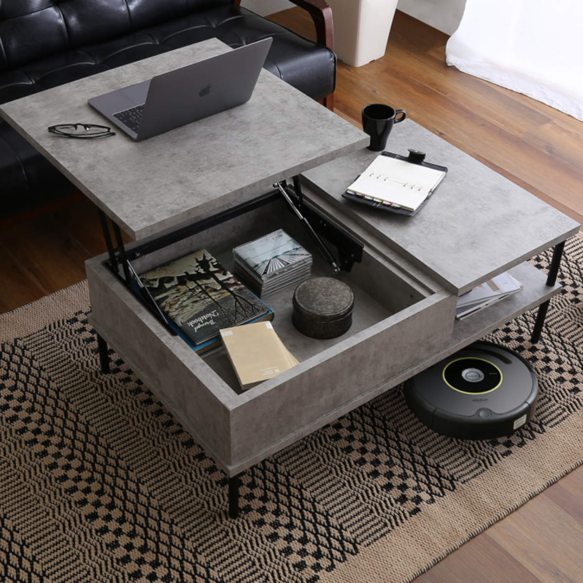 ホームテイスト（HOME taste） リフティングテーブル 幅100cm センター