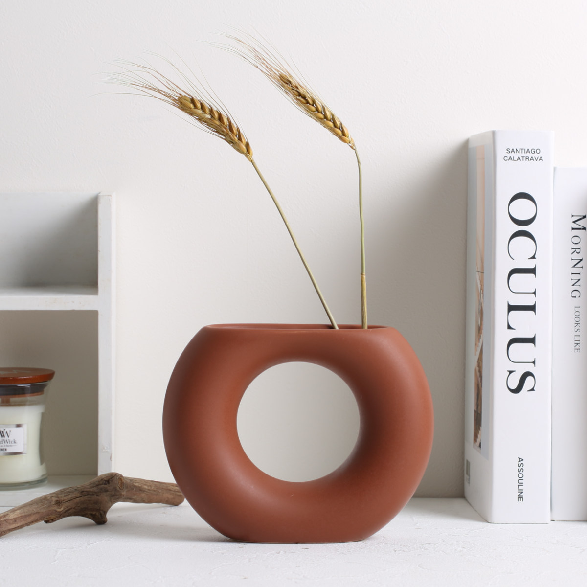 花瓶 アテネ ベース テラコッタ フラワーベース （ 花びん 花器 無地