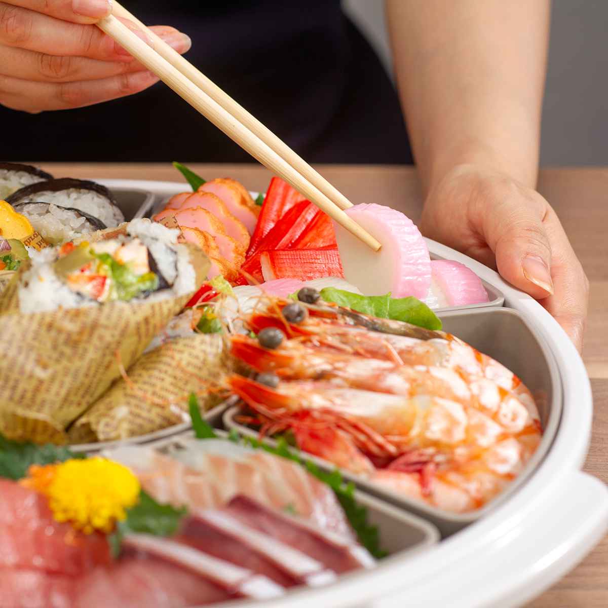 オードブル皿 39cm 仕切り皿 プラスチック （ オードブル容器 盛皿